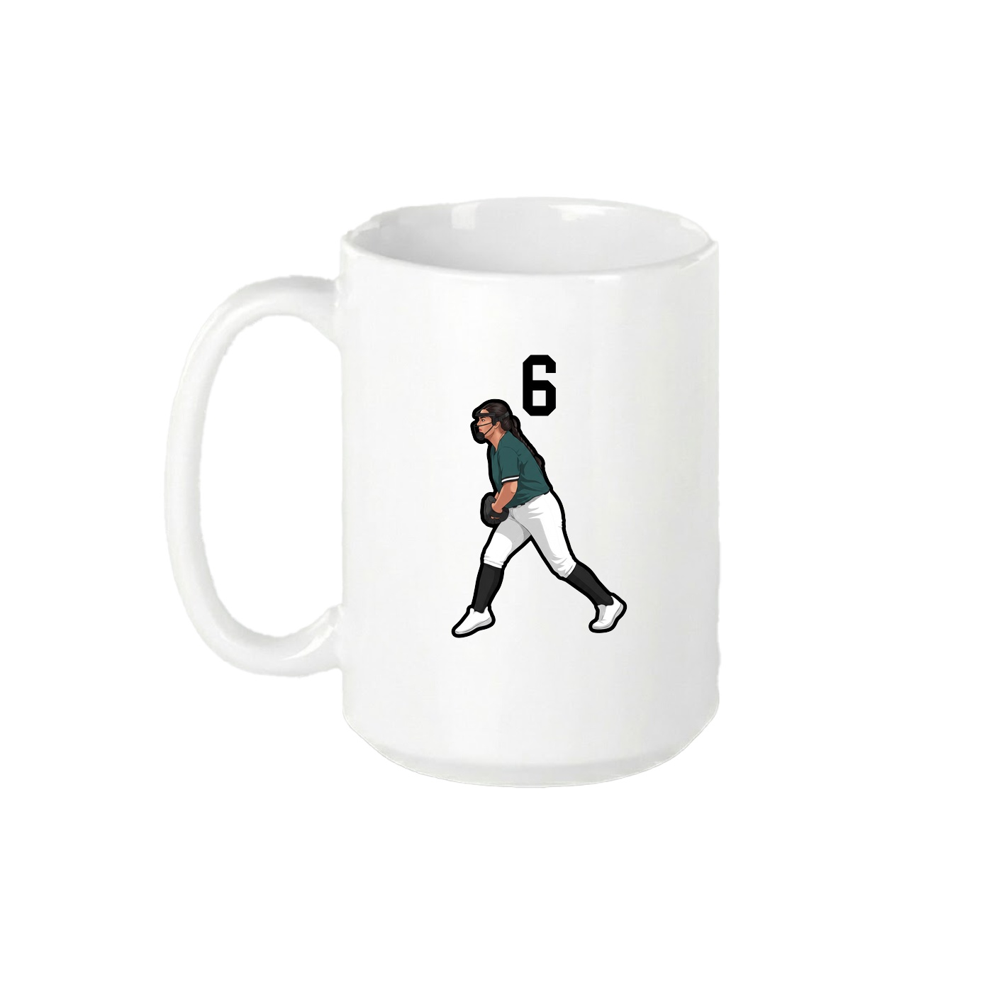 15oz Coffee Mug — Number Top in White