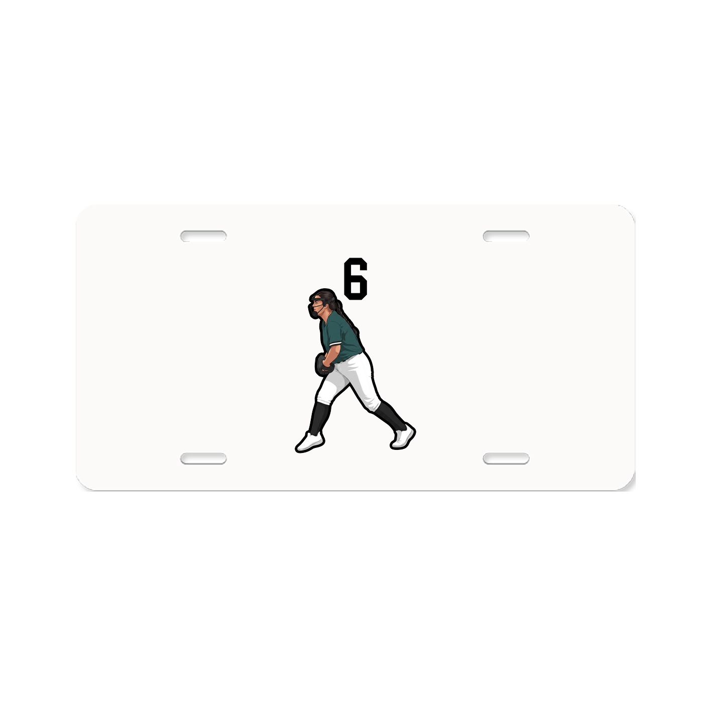 License Plate — Number Top in Classic