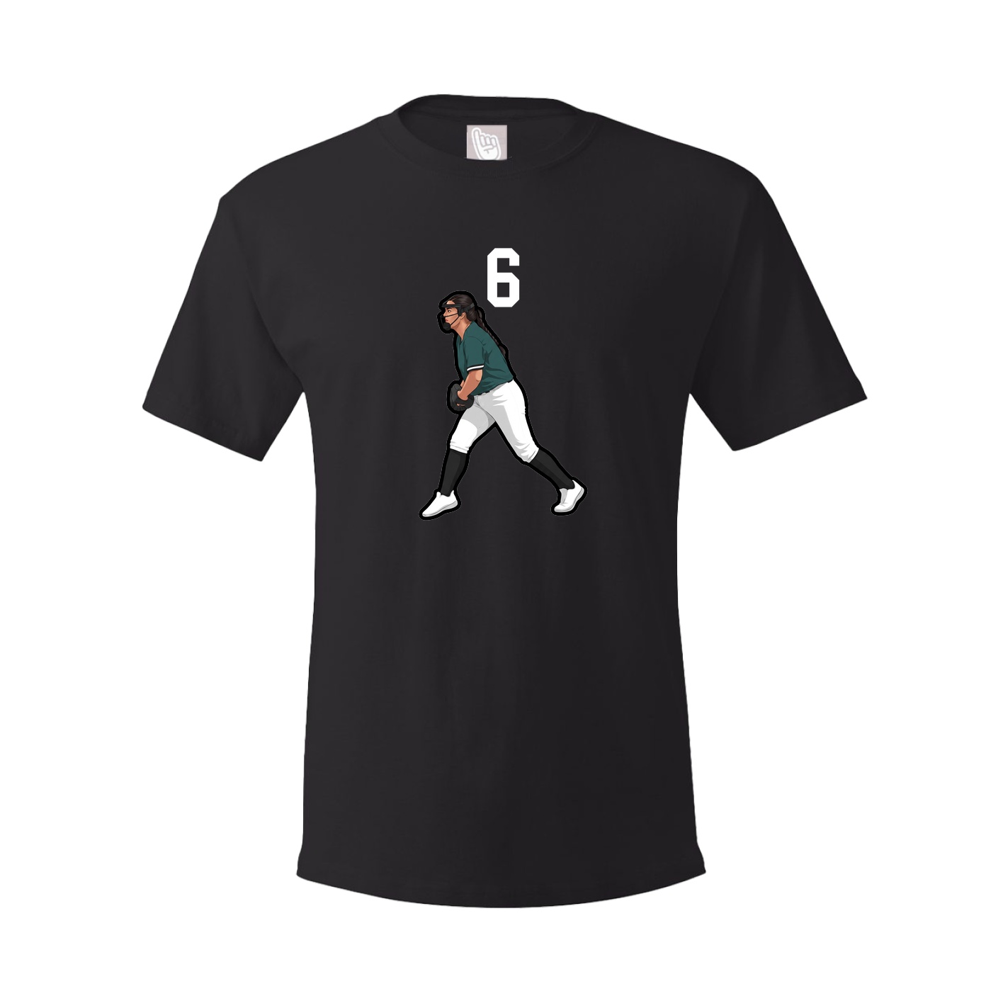 Youth Tee — Number Top in Black