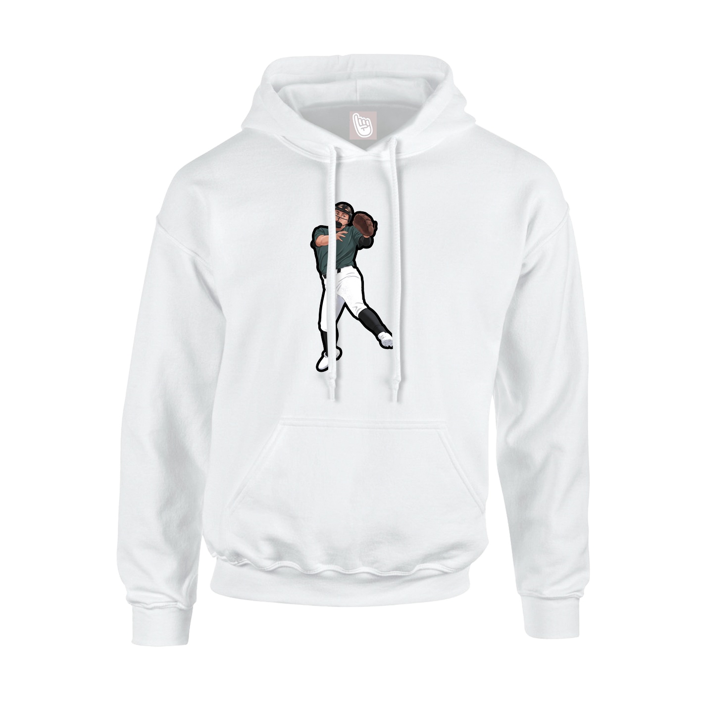 Youth Hoodie — Name Vertical in White