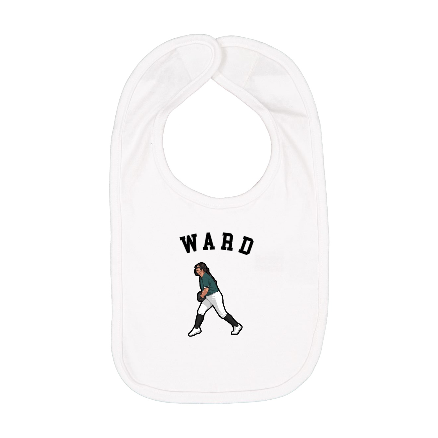 Infant Bib — Shirsey Arch in White