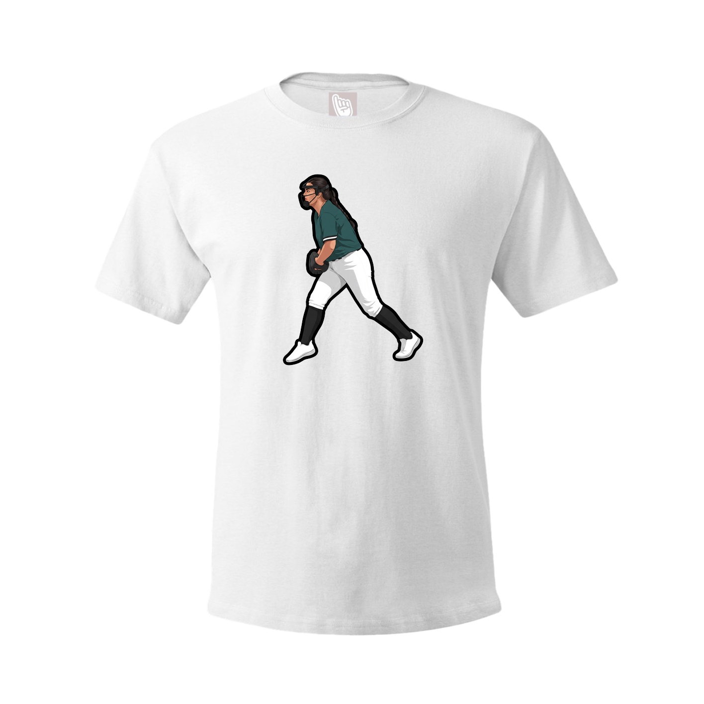 Youth Tee — Name Vertical in White