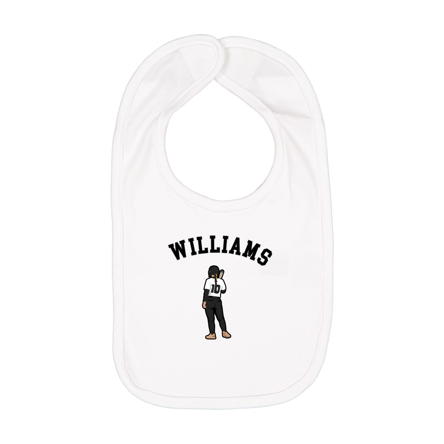 Infant Bib — Shirsey Arch in White