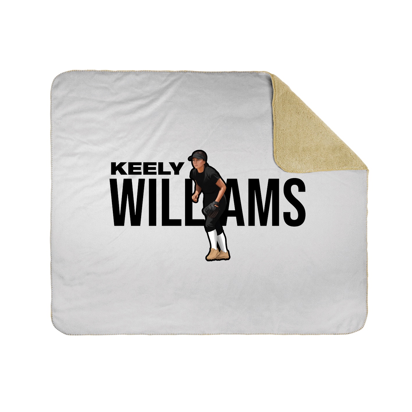 Throw Blanket — Player Name in White
