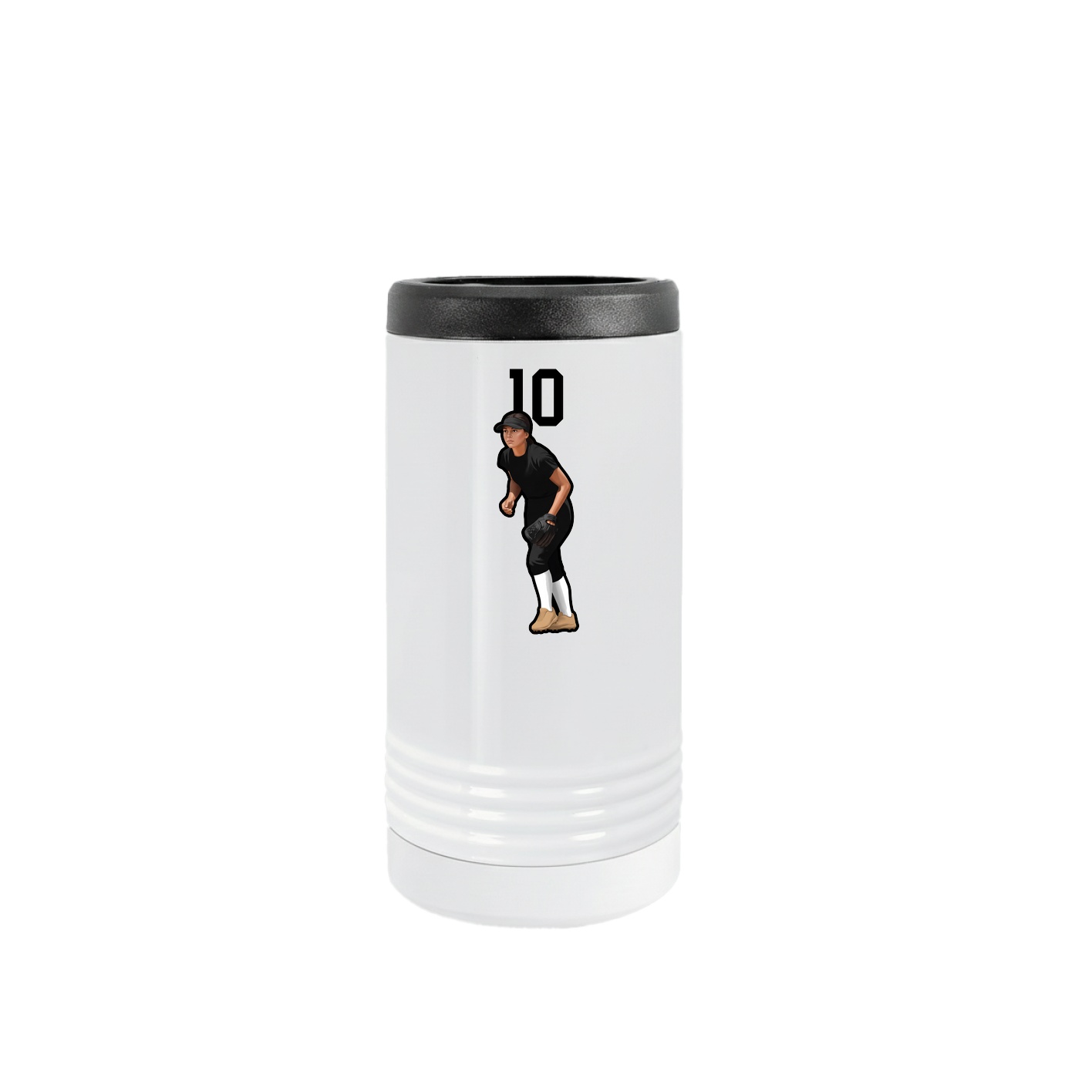 Slim Beverage Holder — Number Top in White