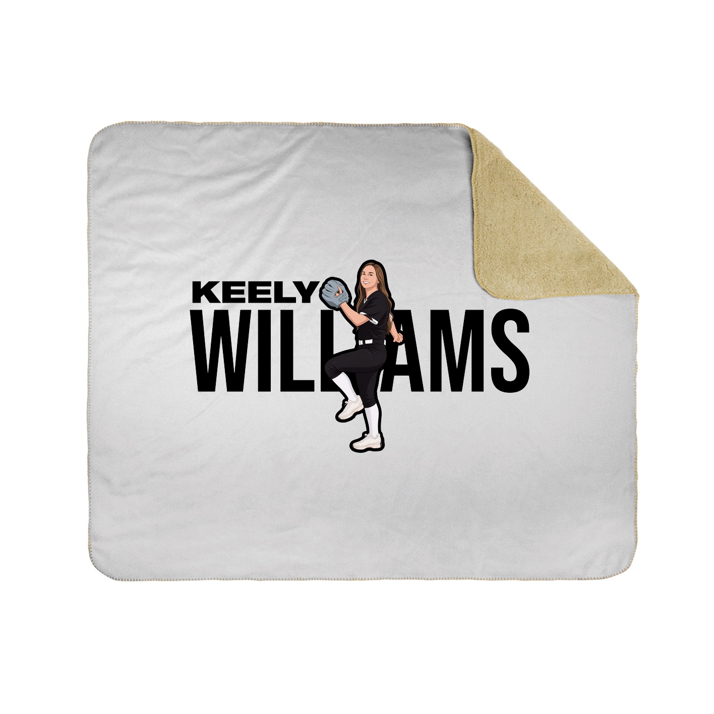 Throw Blanket — Player Name in White