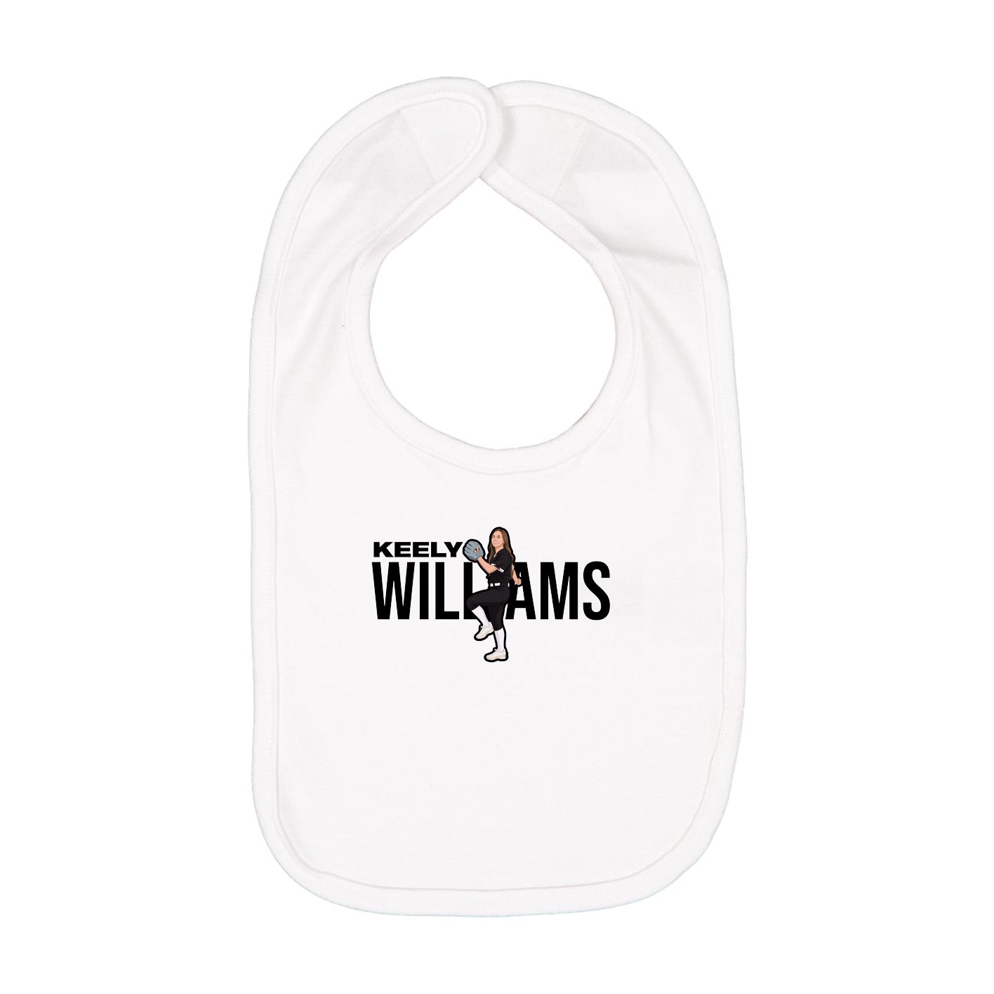 Infant Bib — Player Name in White