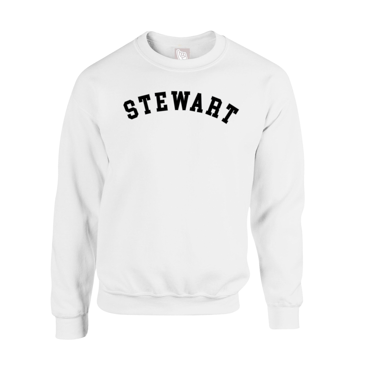 Fleece Crew — Shirsey Arch in White