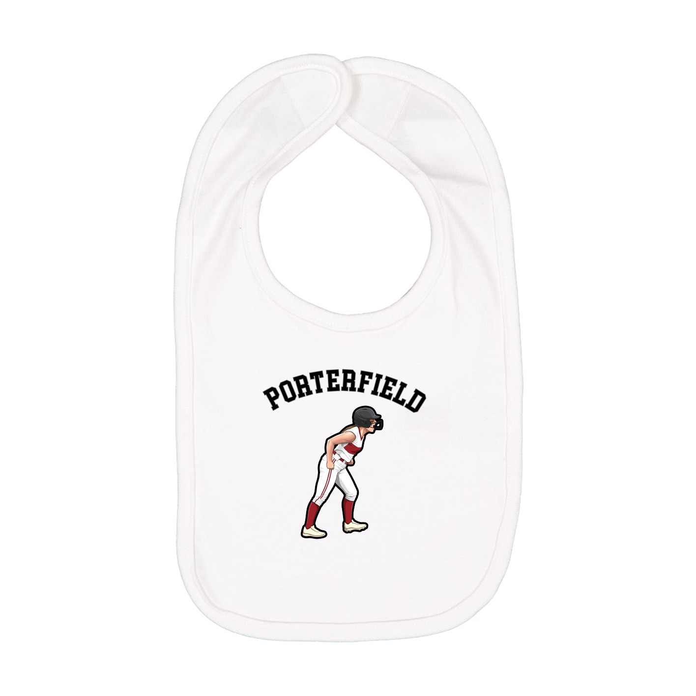 Infant Bib — Shirsey Arch in White