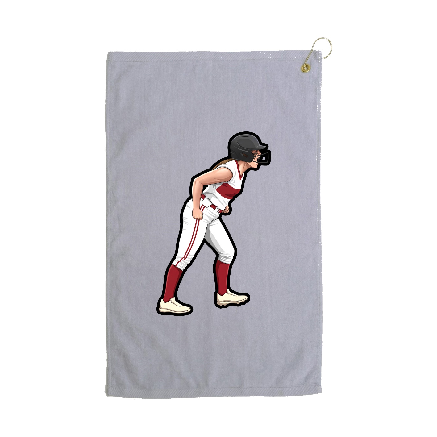 Golf Towel — Name Vertical in Grey