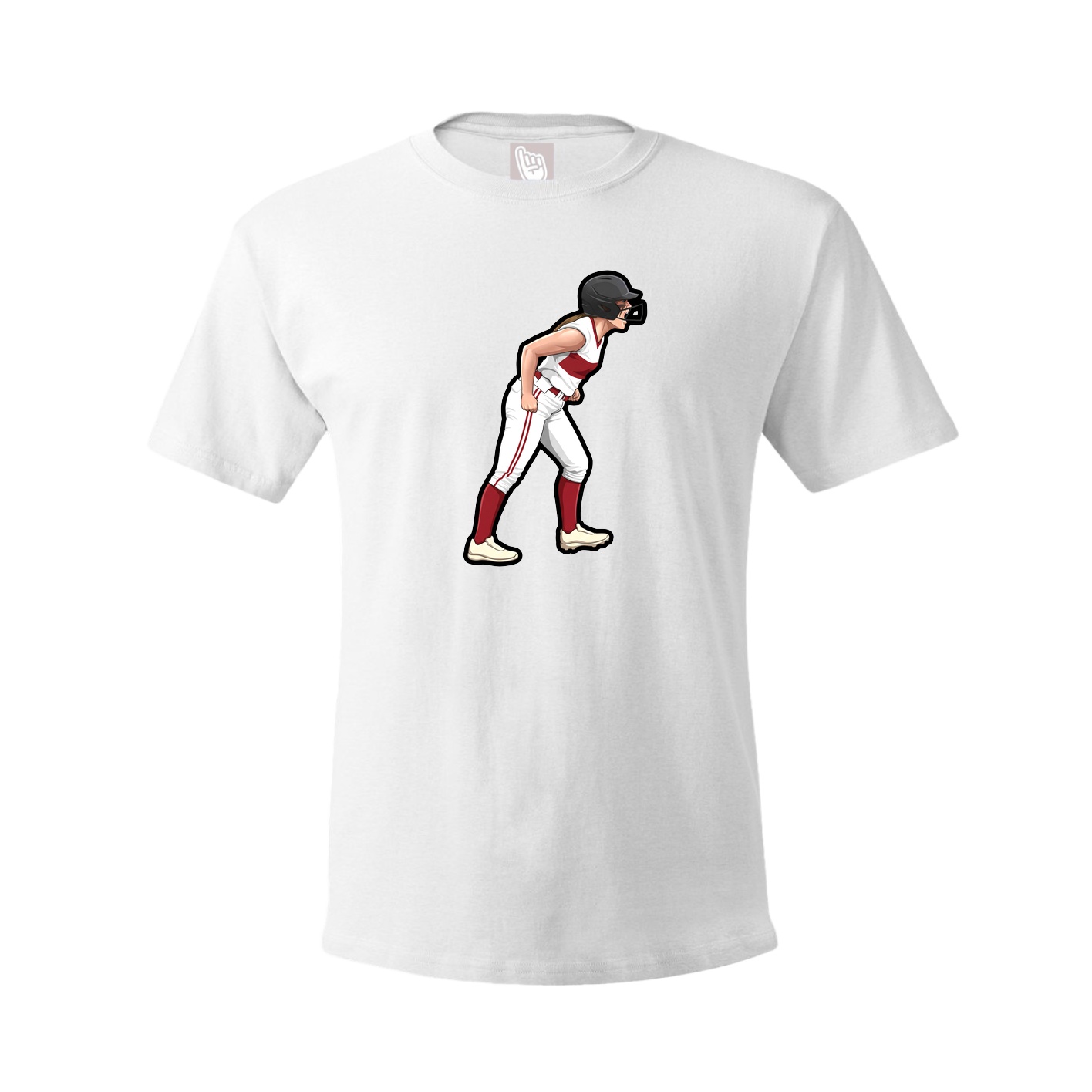 Tee — Name Vertical in White