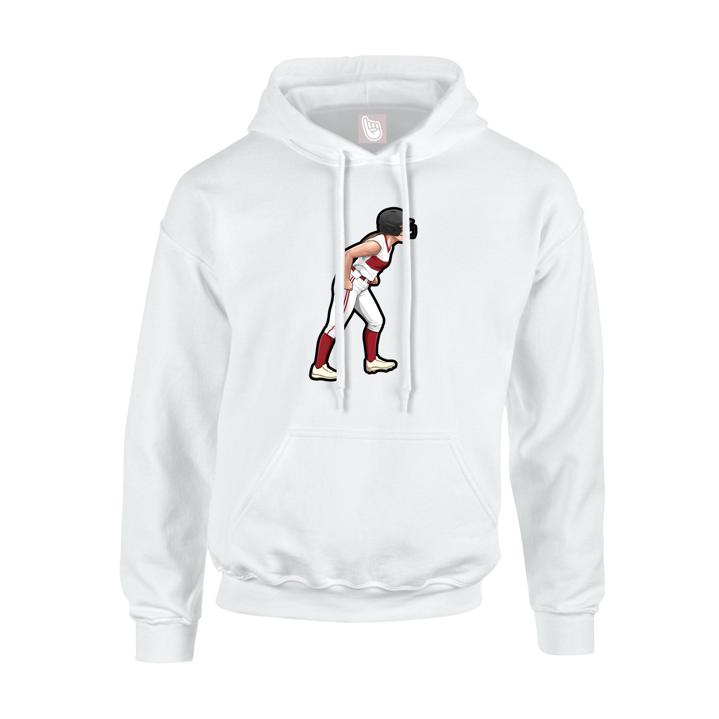 Youth Hoodie — Name Vertical in White