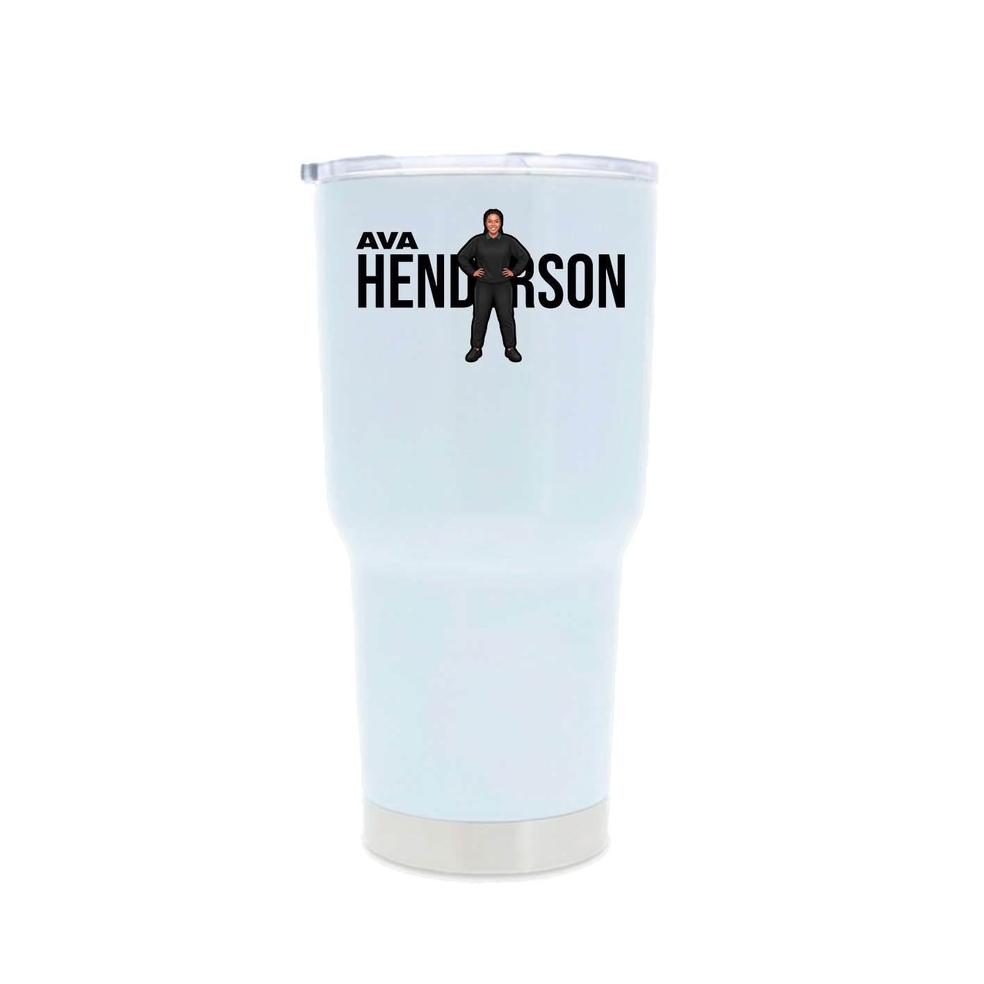 30oz Stainless Steel Tumbler — Player Name in White