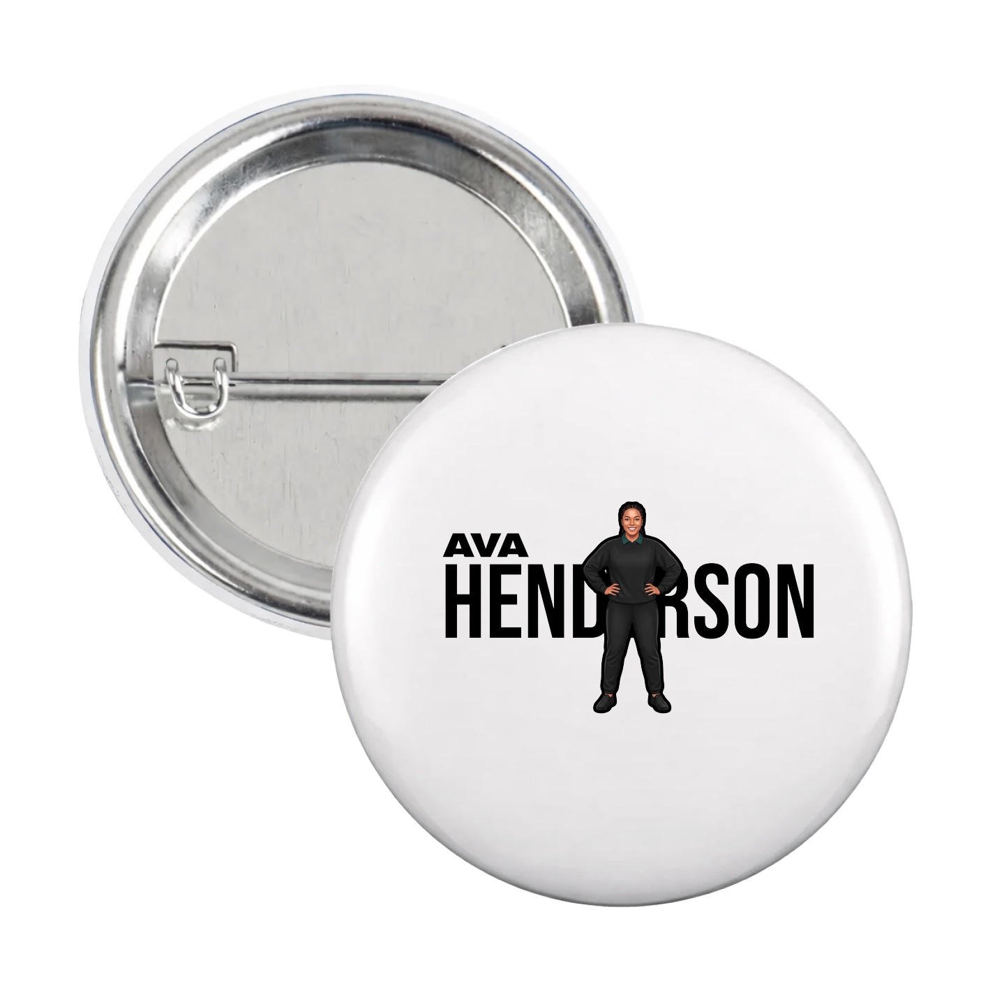 Game Day Button — Player Name in White