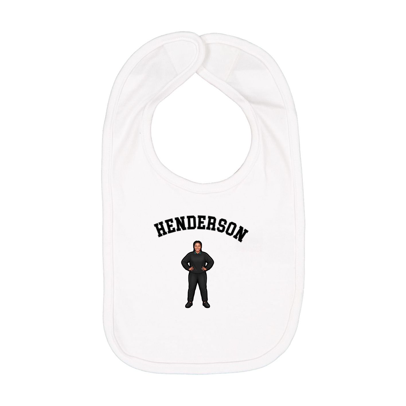 Infant Bib — Shirsey Arch in White