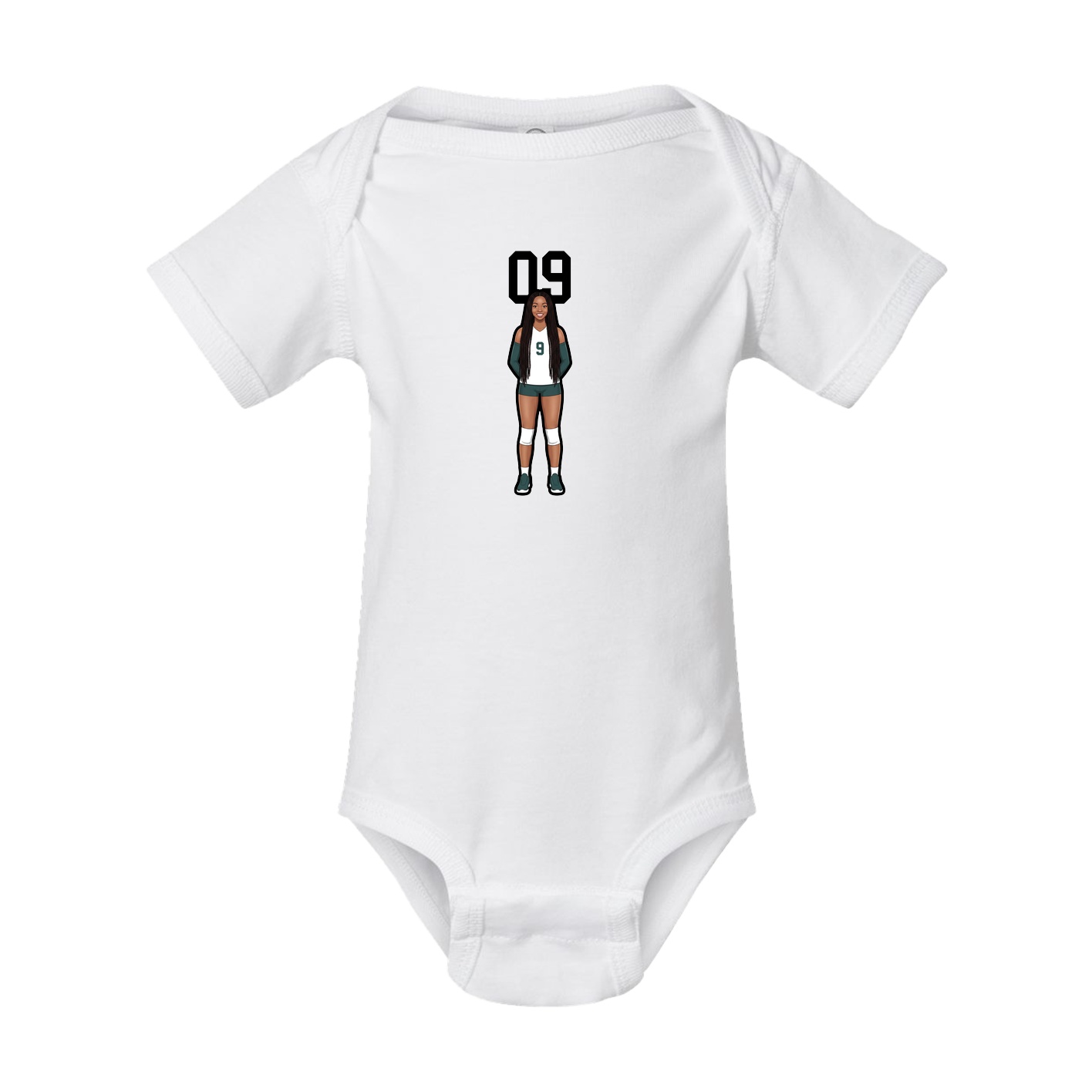 Baby Onesie — Number Top in White