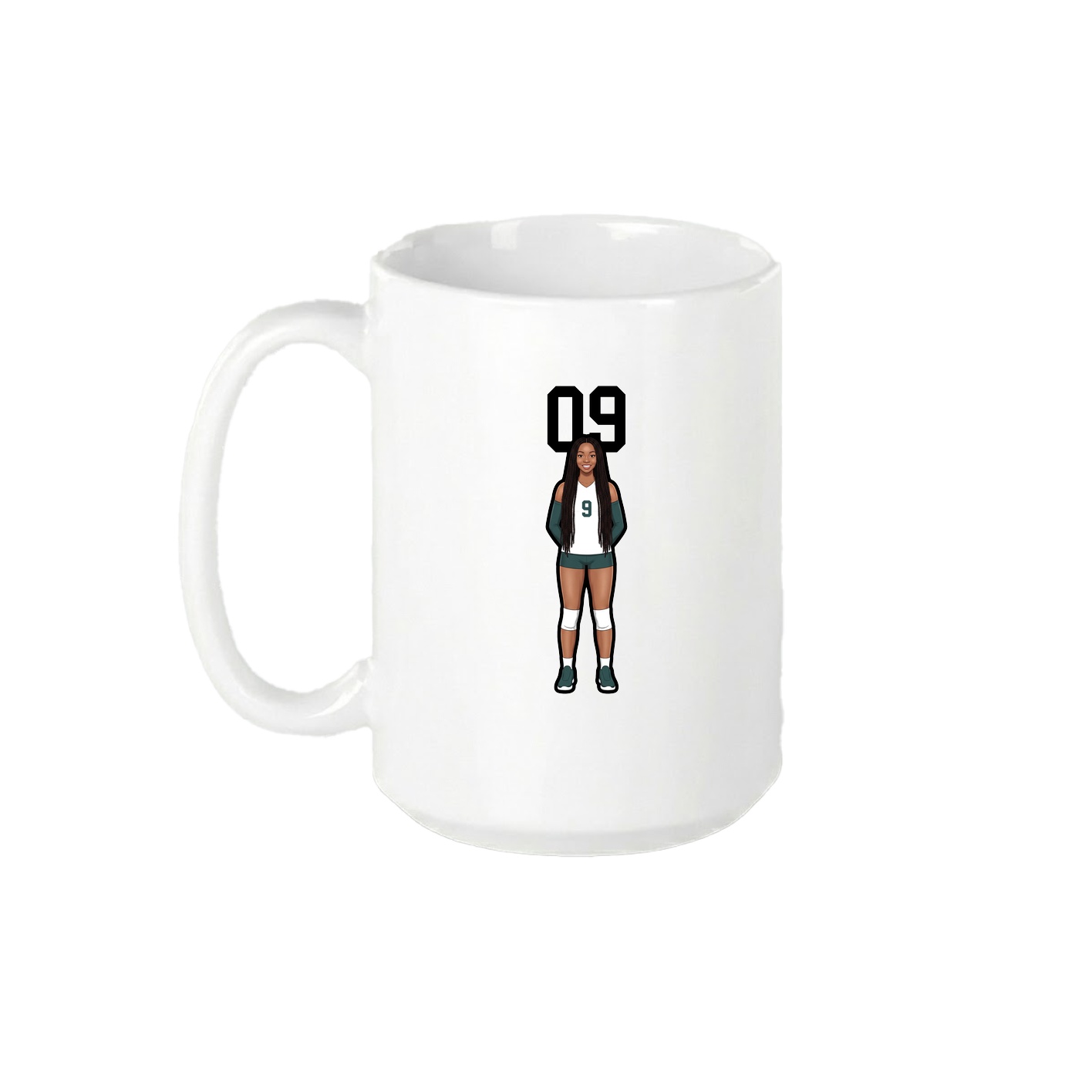 15oz Coffee Mug — Number Top in White