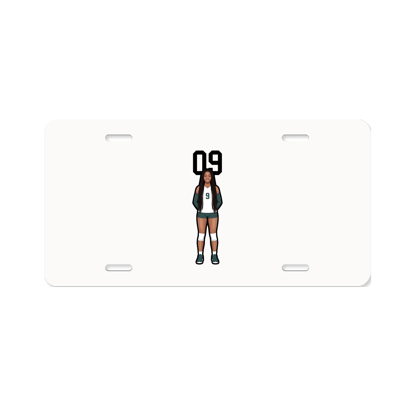 License Plate — Number Top in Classic