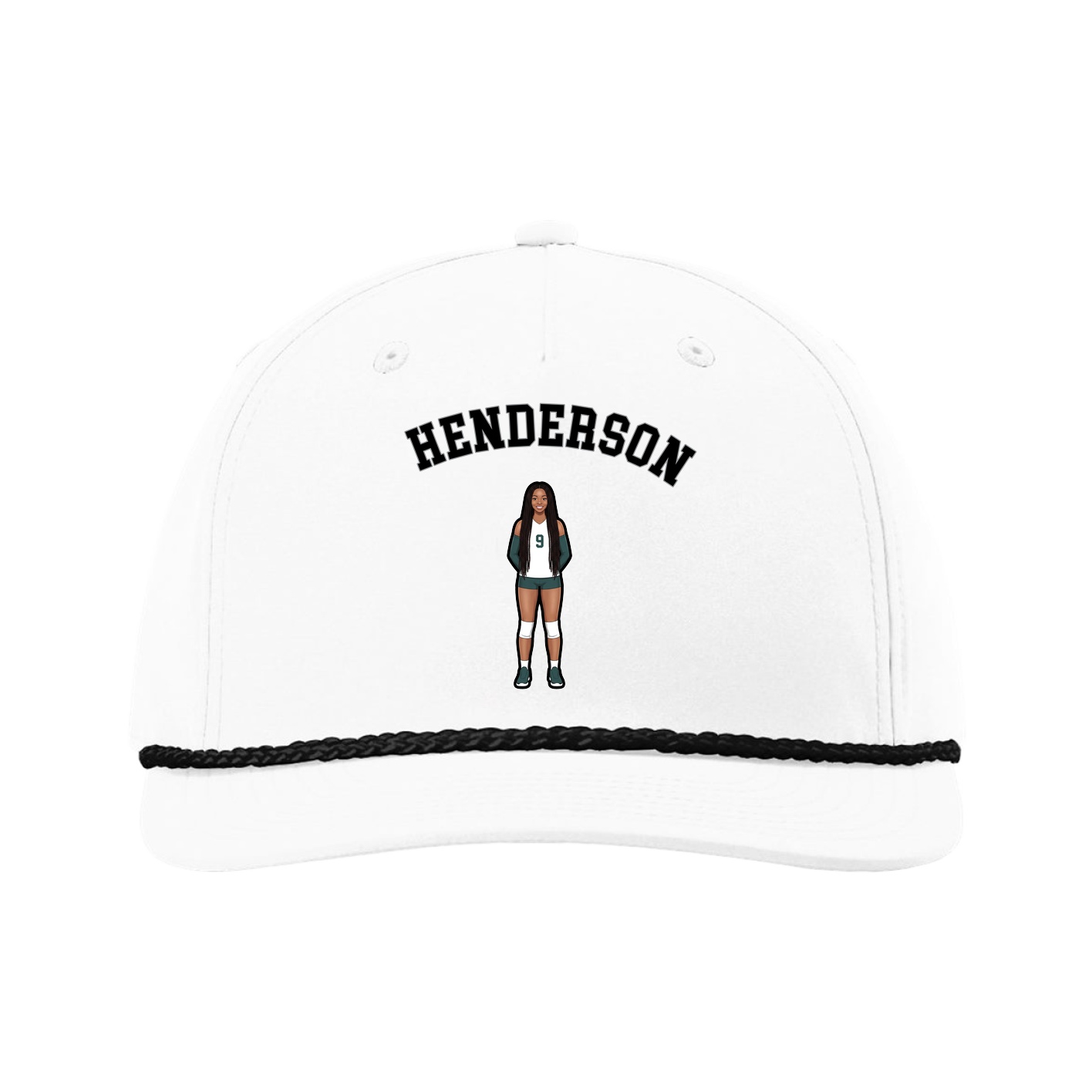 Five-Panel Classic Rope Cap — Shirsey Arch in White