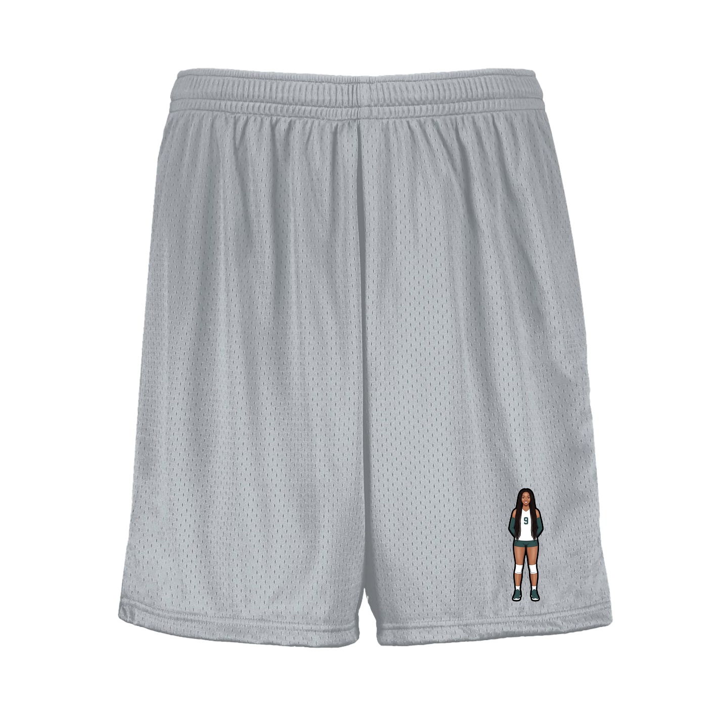 Shorts — Name Vertical in Silver