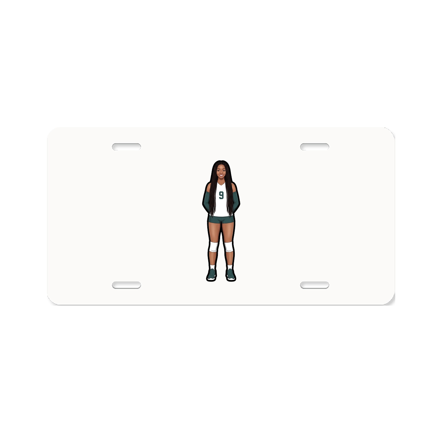 License Plate — Name Vertical in Classic