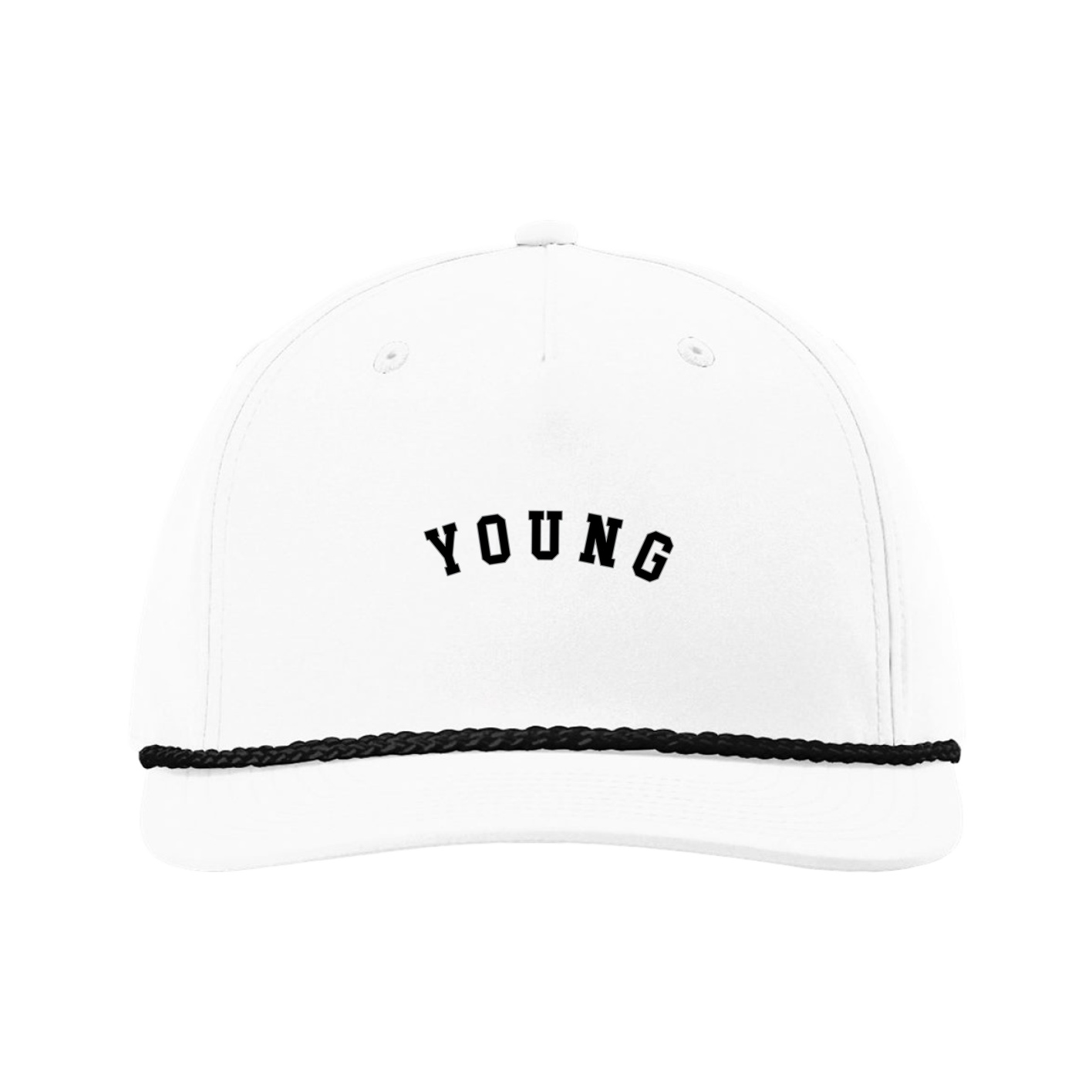 Five-Panel Classic Rope Cap — Shirsey Arch in White