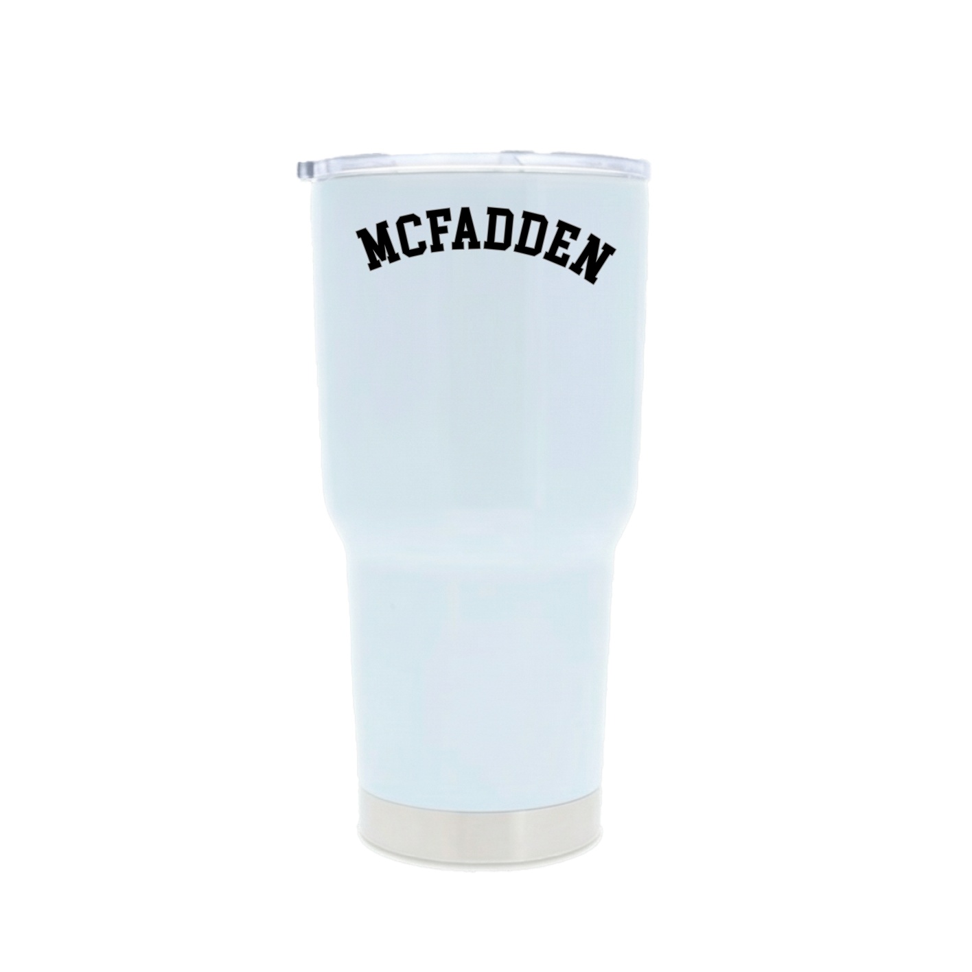 30oz Stainless Steel Tumbler — Shirsey Arch in White
