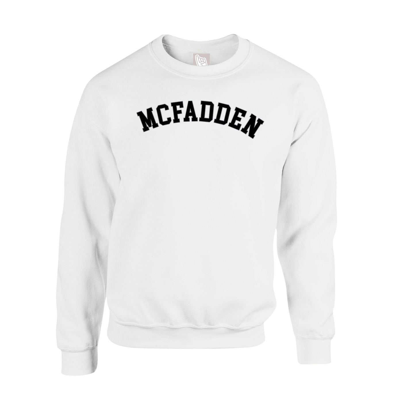 Fleece Crew — Shirsey Arch in White