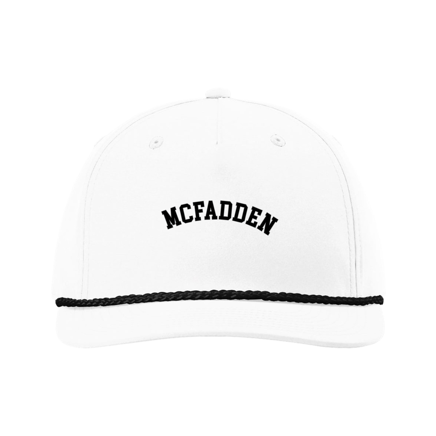 Five-Panel Classic Rope Cap — Shirsey Arch in White