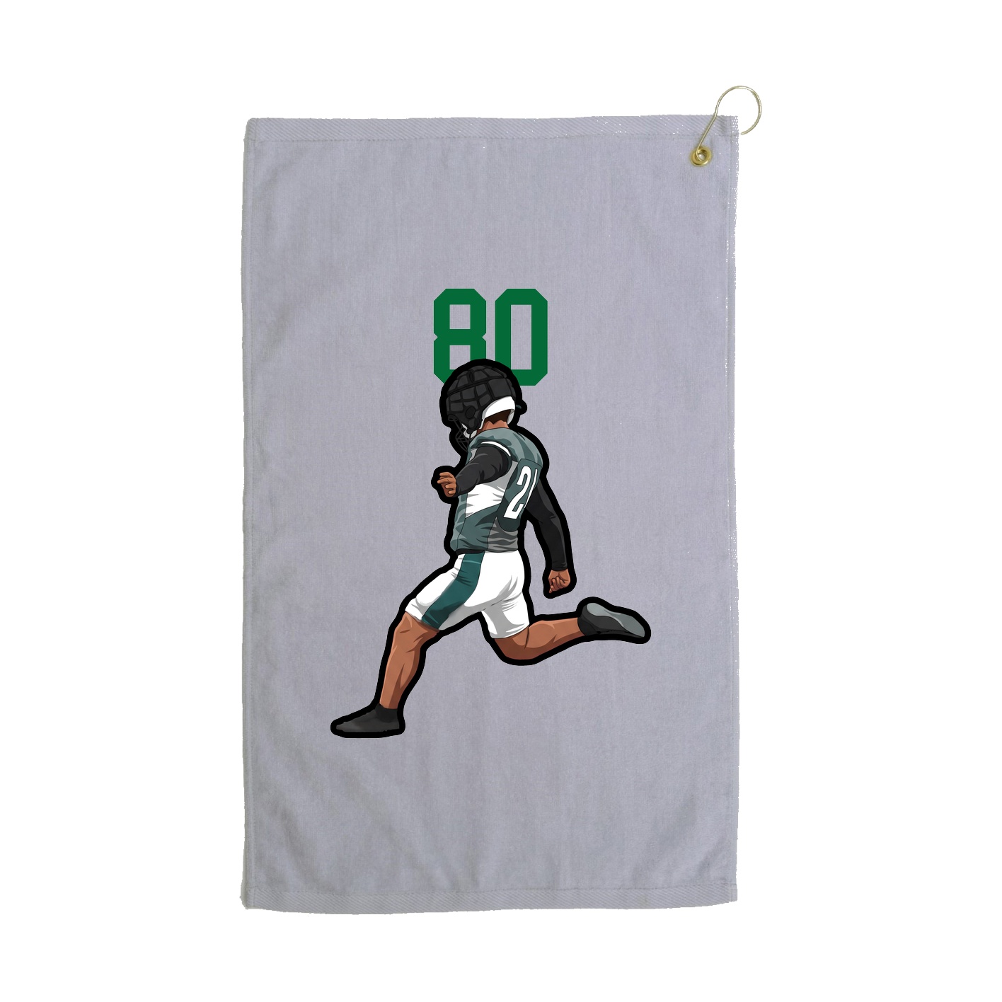 Golf Towel — Number Top in Grey