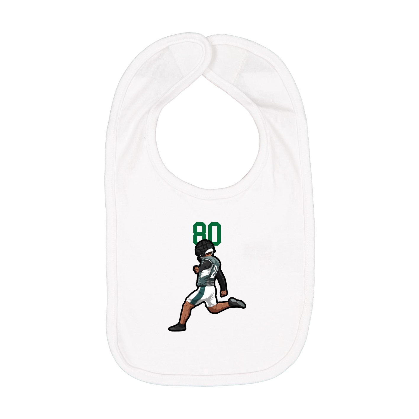 Infant Bib — Number Top in White