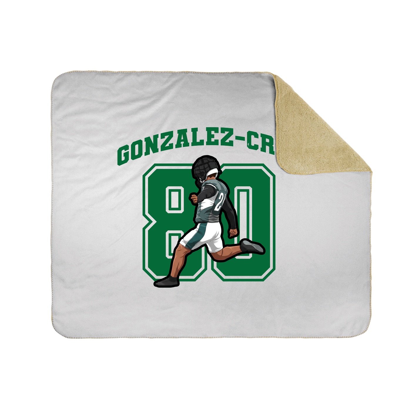 Throw Blanket — Number in White
