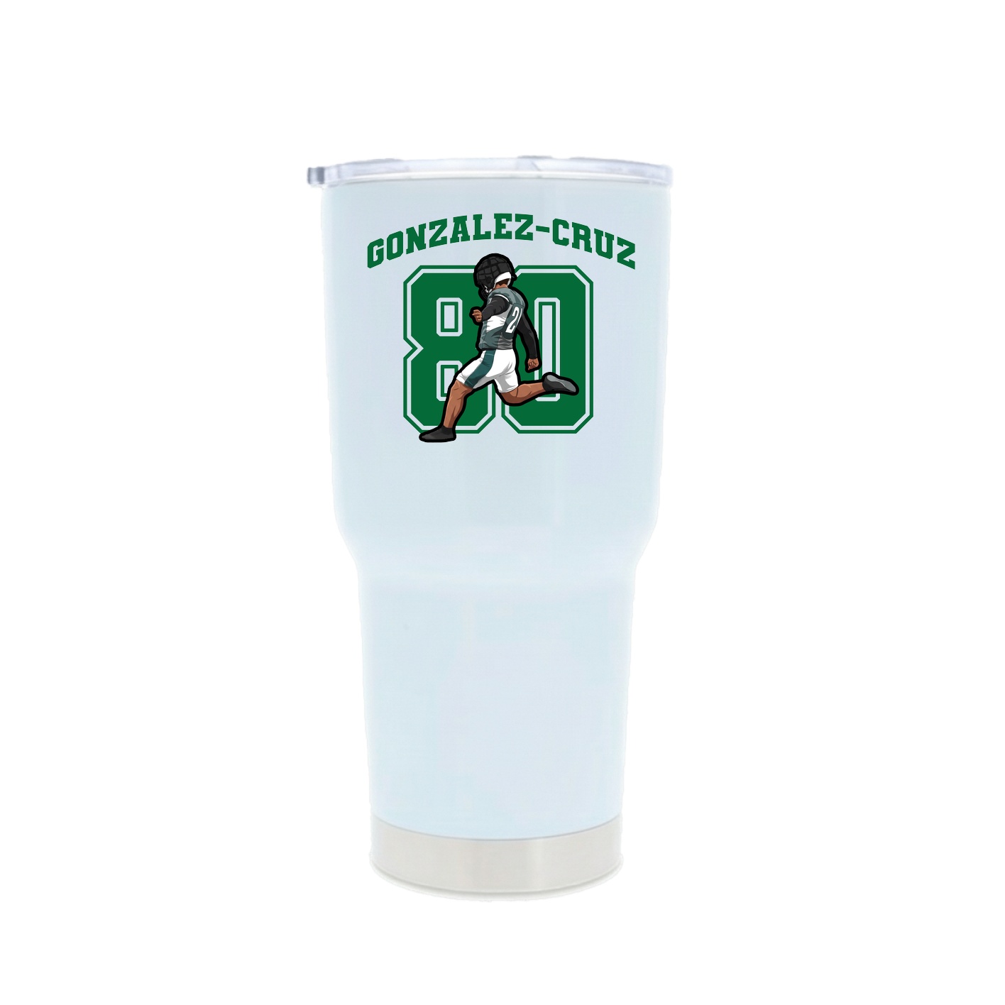 30oz Stainless Steel Tumbler — Number in White