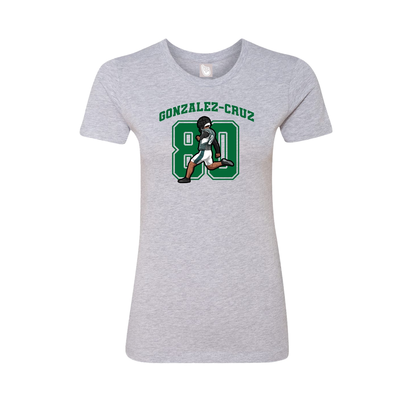 Fitted Women's Tee — Number in Grey