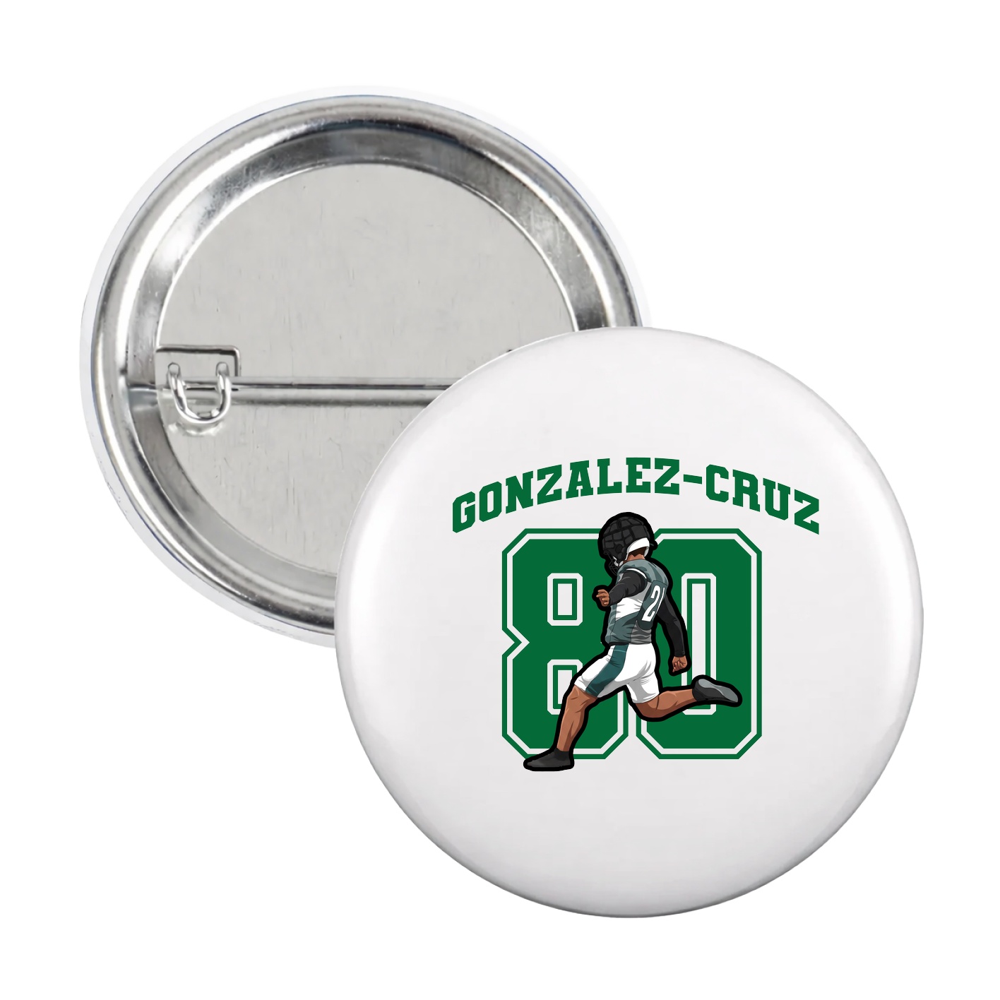 Game Day Button — Number in White