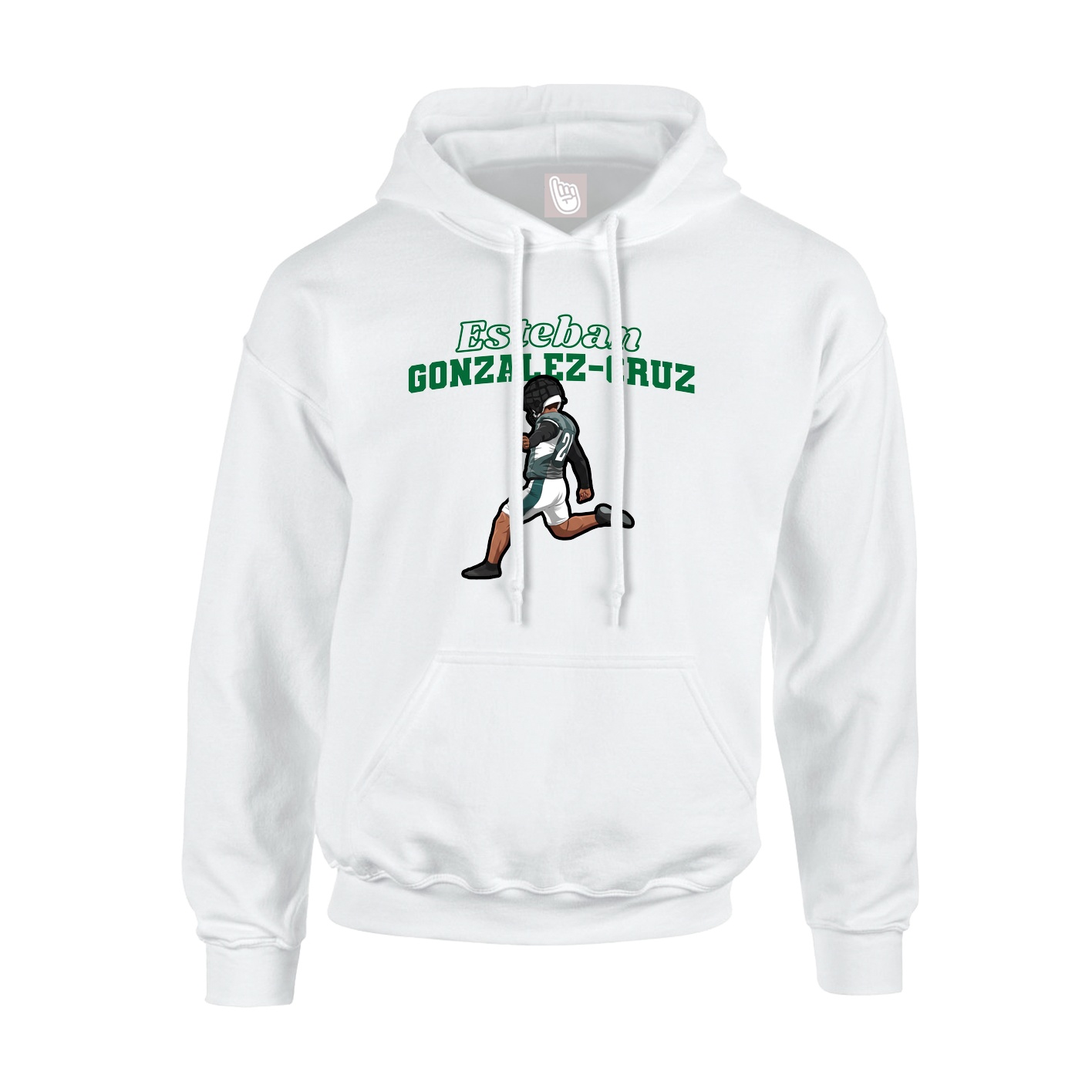 Hoodie — Name Arch in White