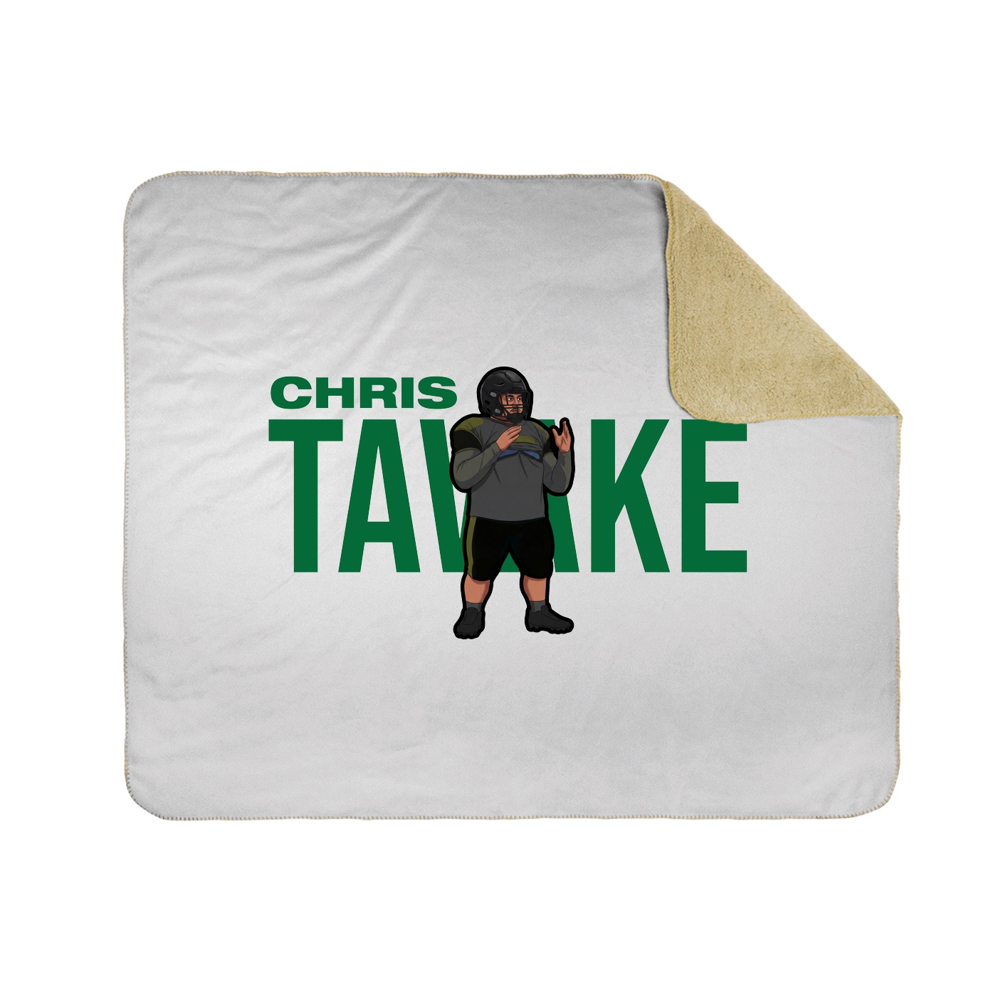Throw Blanket — Player Name in White