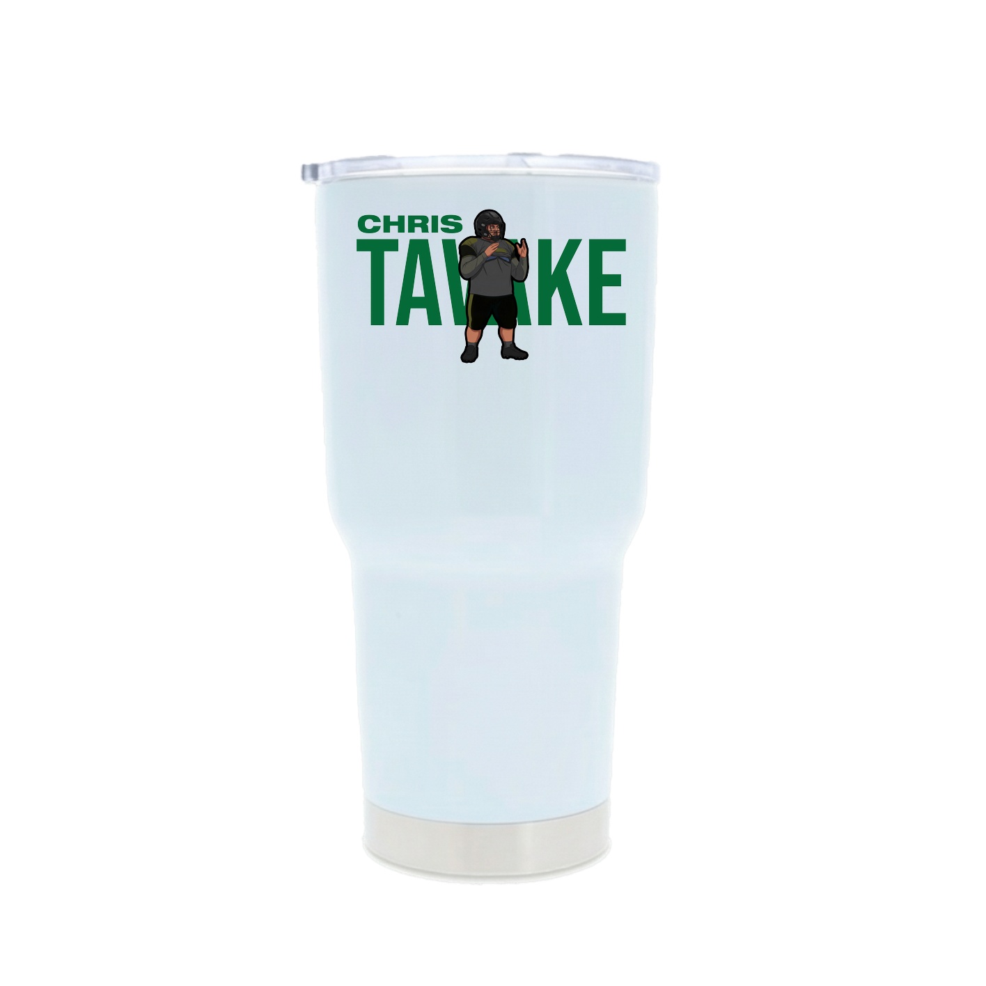 30oz Stainless Steel Tumbler — Player Name in White