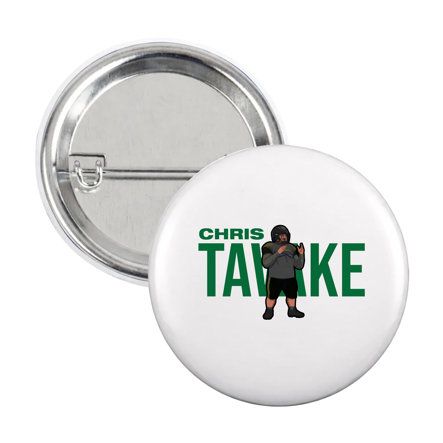 Game Day Button — Player Name in White