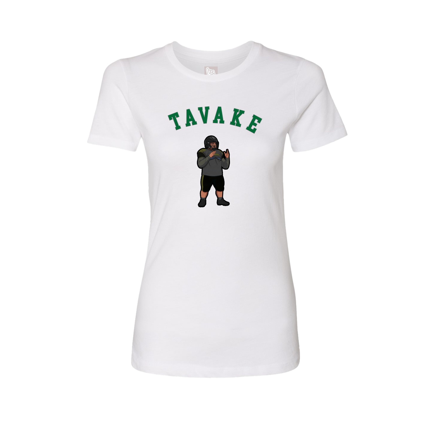 Fitted Women's Tee — Shirsey Arch in White
