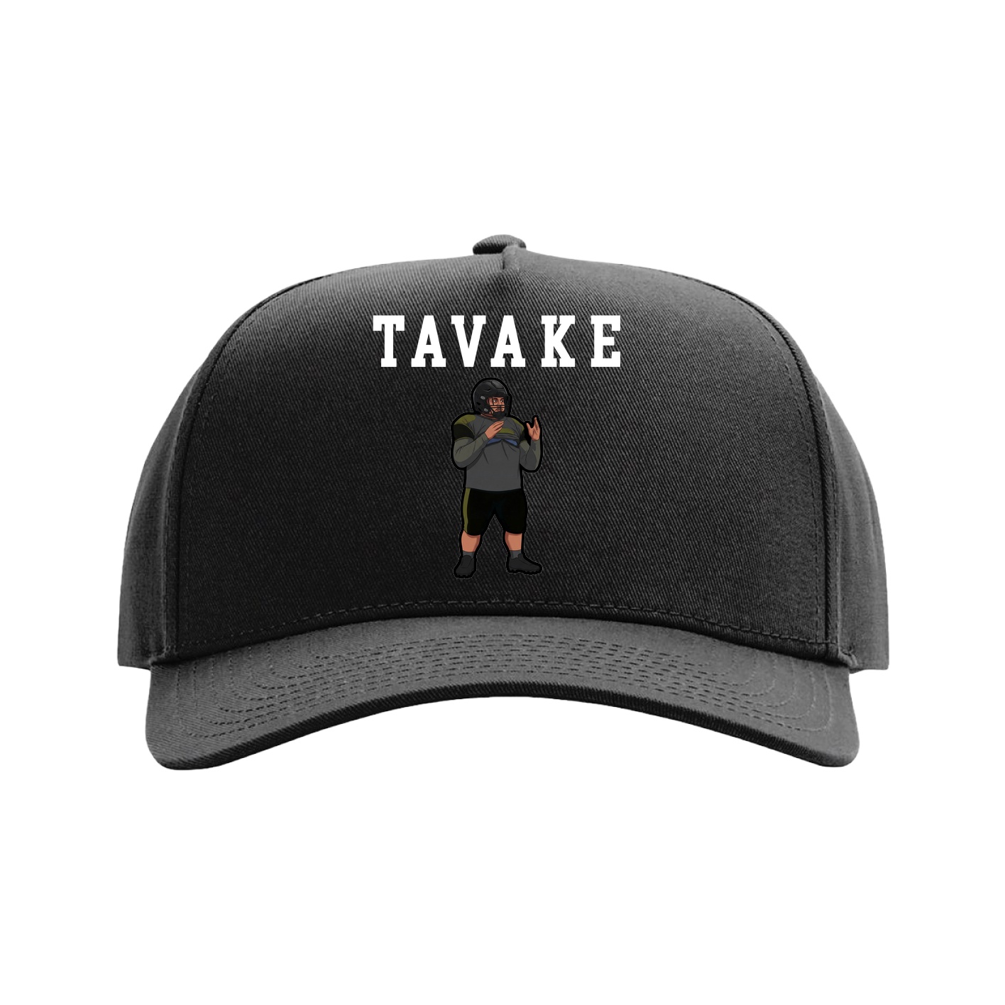 Full Fabric Five-Panel Champ Cap — Shirsey in Black
