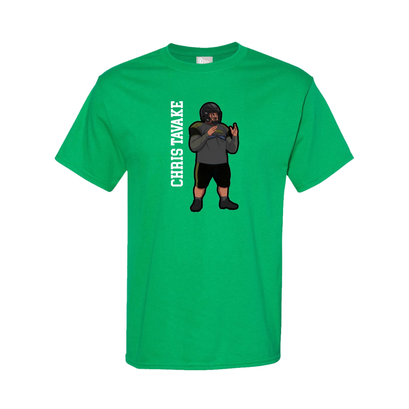 Youth Tee — Name Vertical in Green