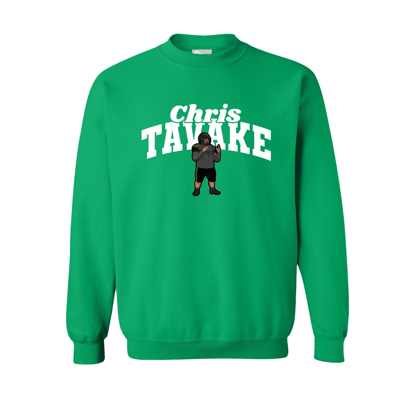 Fleece Crew — Signature Arch in Green