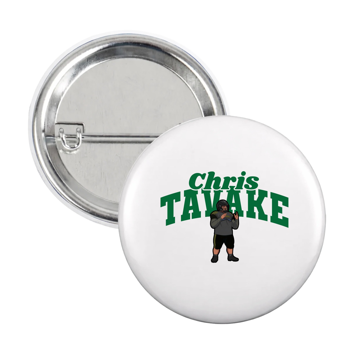 Game Day Button — Signature Arch in White