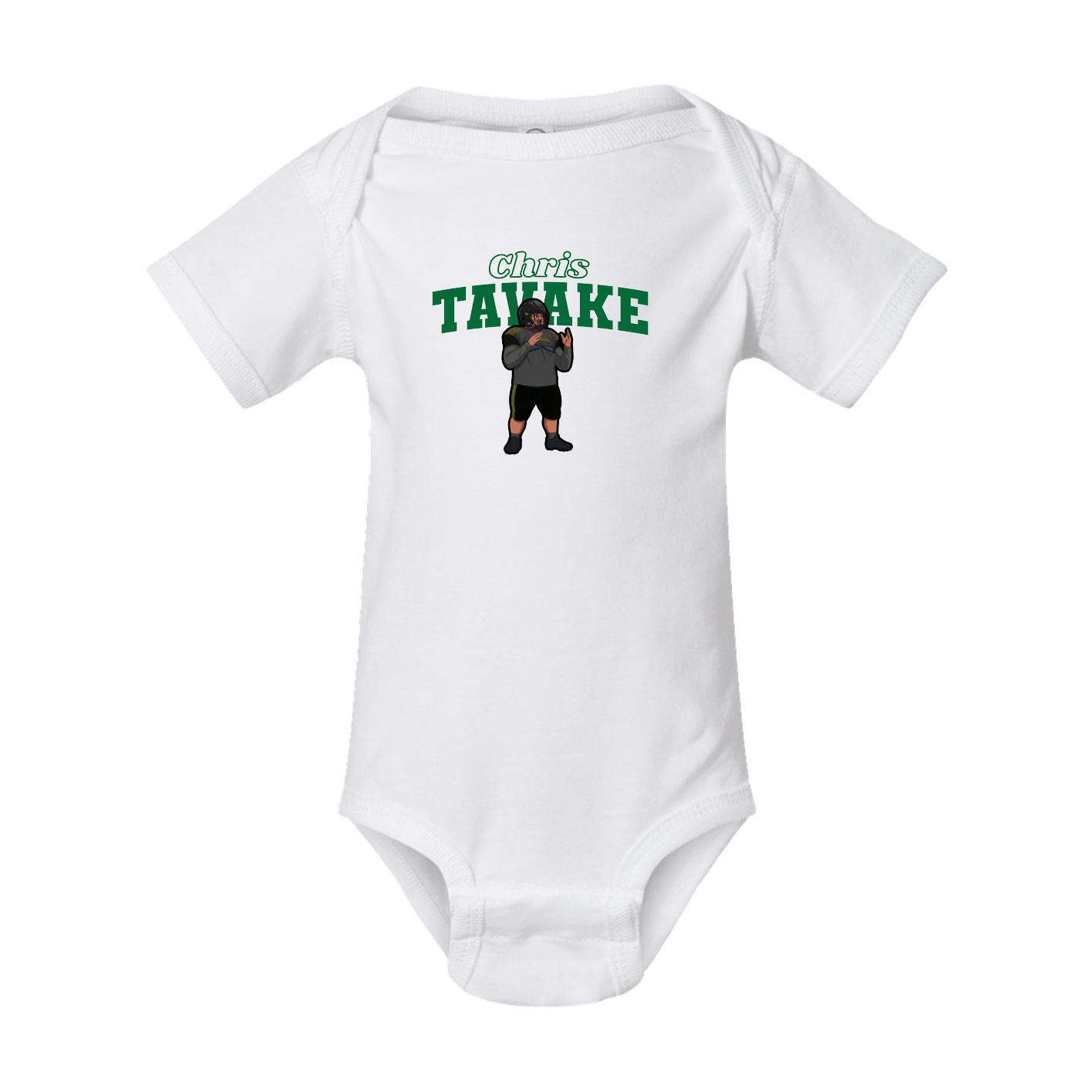 Baby Onesie — Name Arch in White