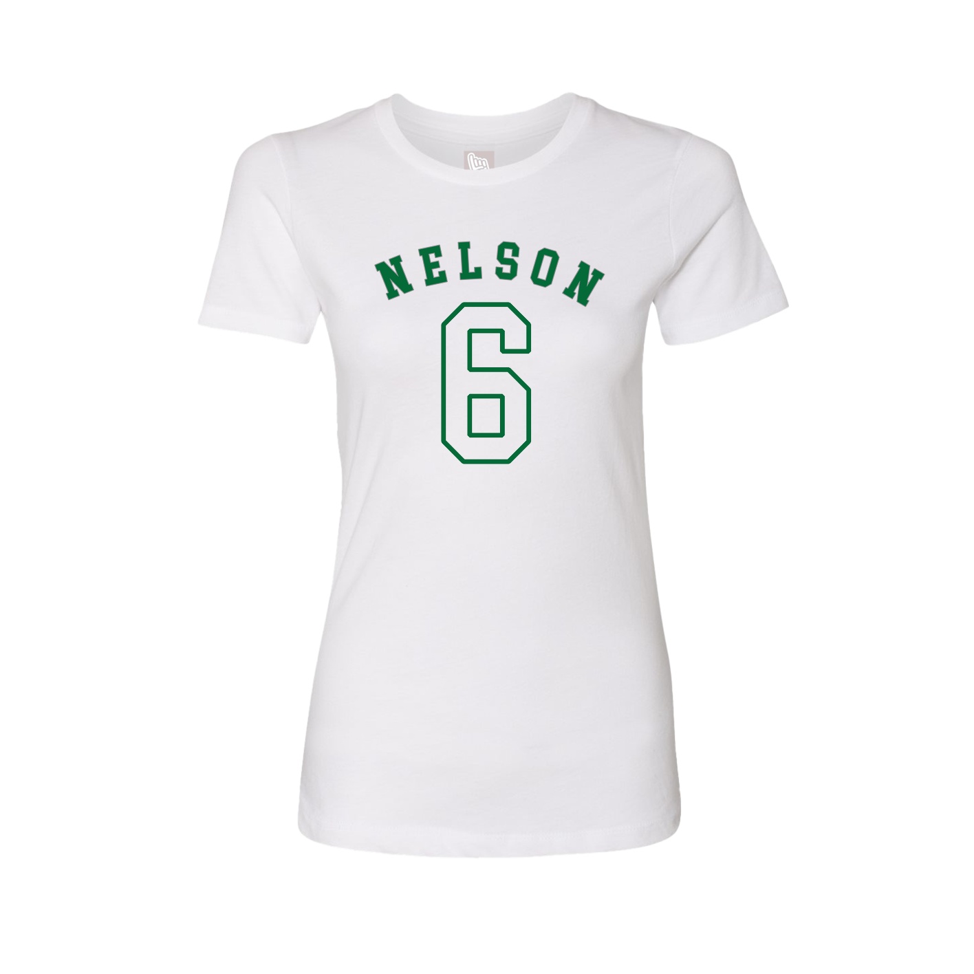 Fitted Women's Tee — Shirsey Arch in White