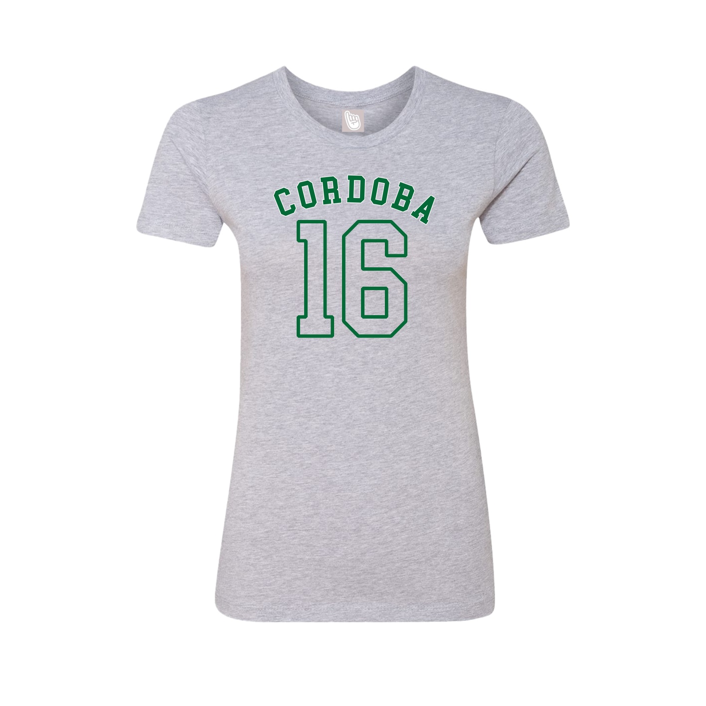 Fitted Women's Tee — Shirsey Arch in Grey
