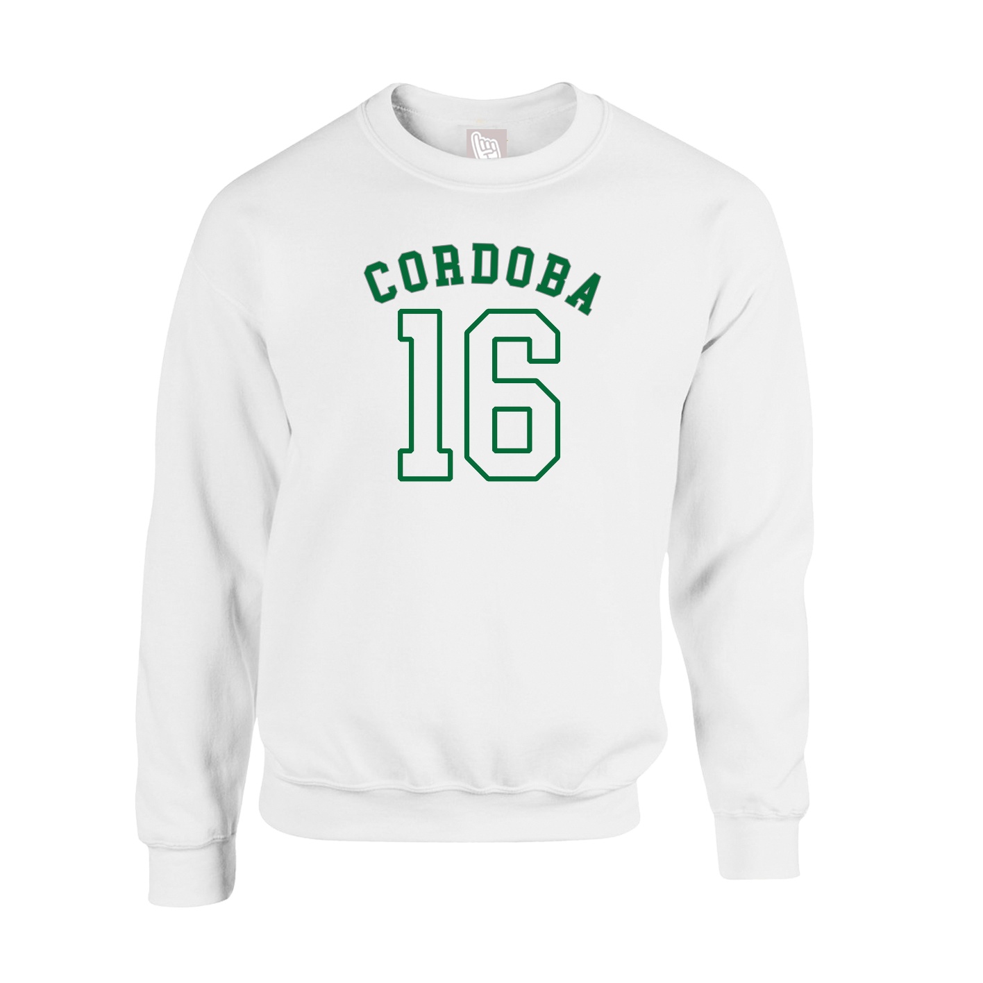 Fleece Crew — Shirsey Arch in White