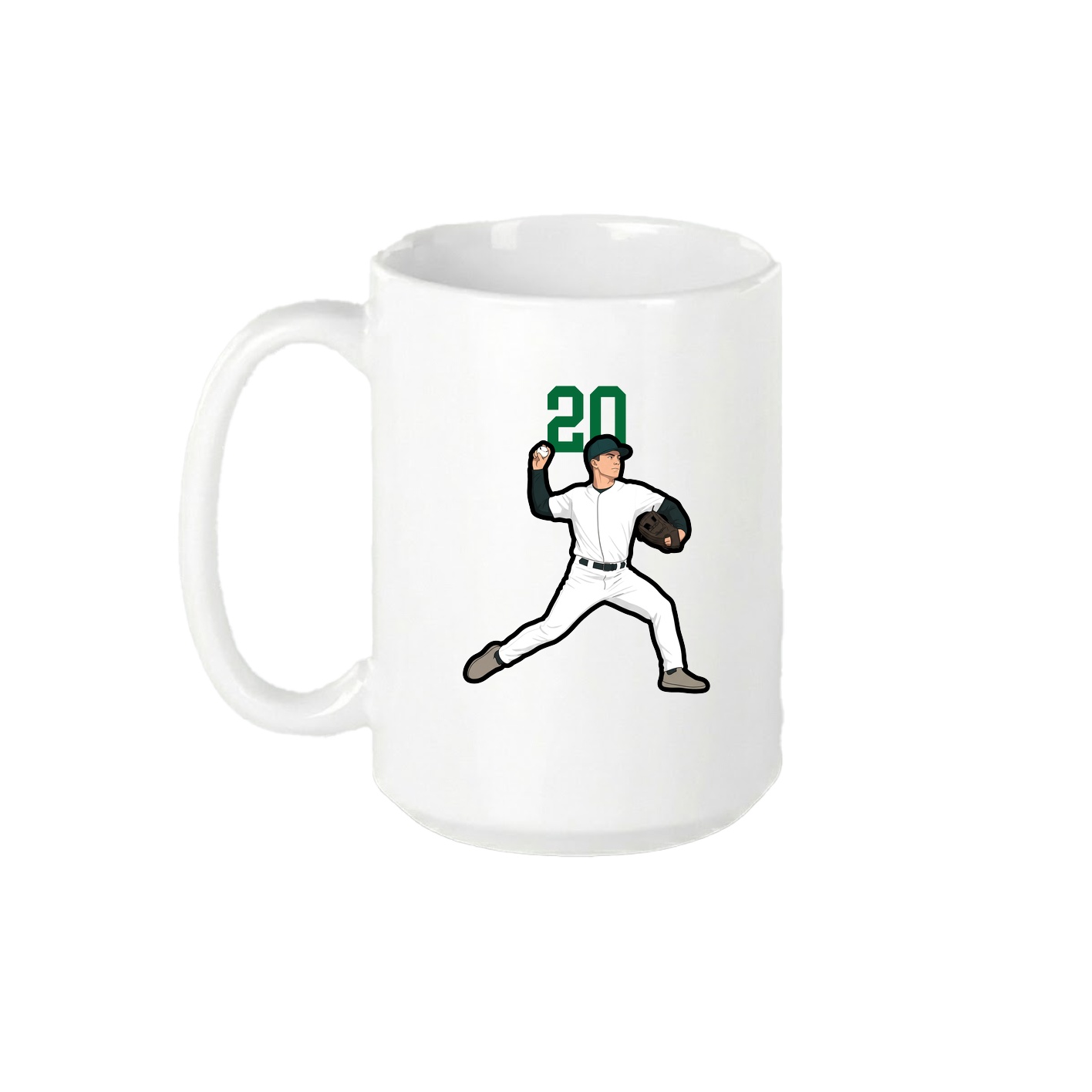 15oz Coffee Mug — Number Top in White