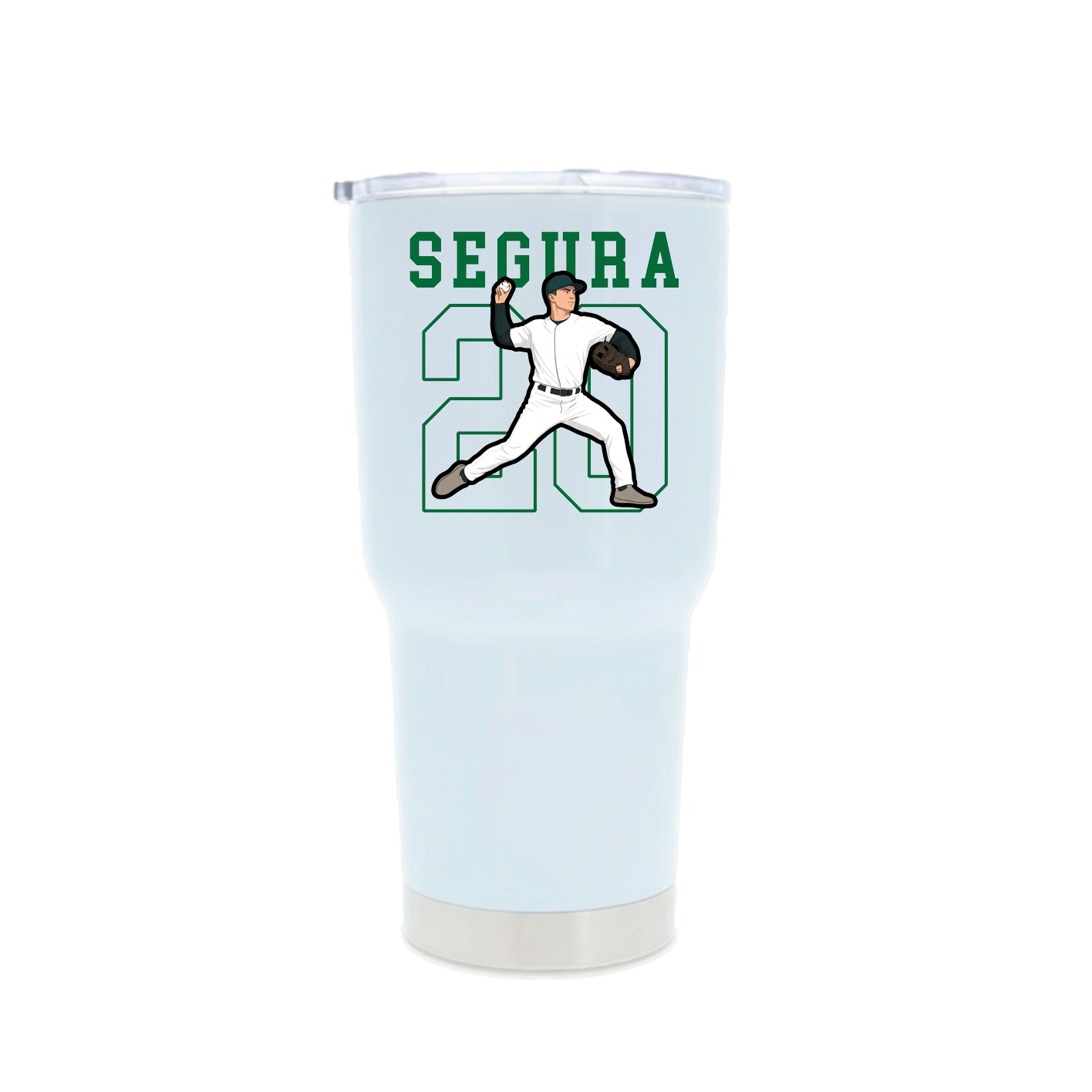 30oz Stainless Steel Tumbler — Shirsey in White